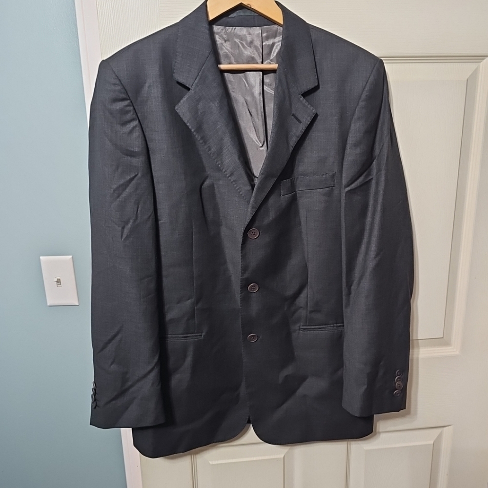 Becon Berlin Vegas D Dark Gray Wool Blend Blazer/Sports Coat Men's 50 (40) EUC